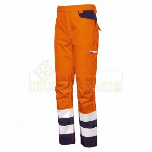 ISSA GORDON softshellové Kalhoty do pasu reflexní oranžová/modrá 3XL