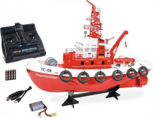 Hasičská loď Feuerlöschboot TC-08 s funkčním vodním dělem RTR sada