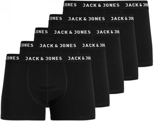 Jack&Jones 5 PACK - pánské boxerky JACHUEY 12142342 Black M