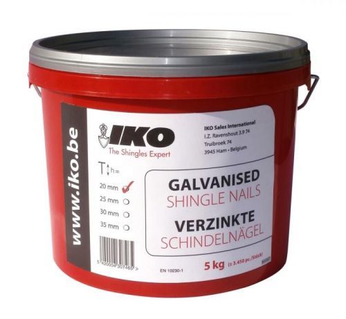 Galvanizované hřebíky IKO 20 mm, 5 kg balení