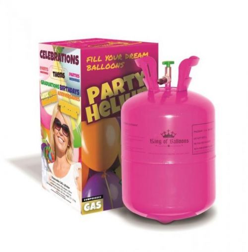 HELIUM DO BALONKŮ - JEDN. NÁDOBA 0,15 m3 + stuha - KINGOFBAL