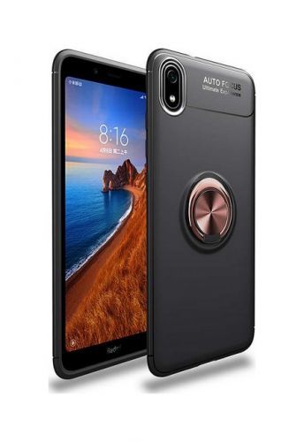 Kryt TopQ Xiaomi Redmi 9A silikon černý s měděným prstenem 52171