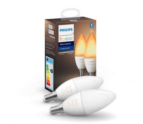 Philips SADA 2x LED Stmívatelná žárovka Philips HUE WHITE B39 E14/5,2W/230V 2200K