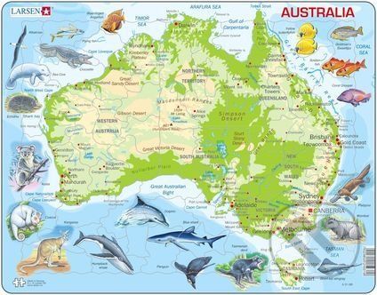 Puzzle Mapa Austrálie - Timy Partners