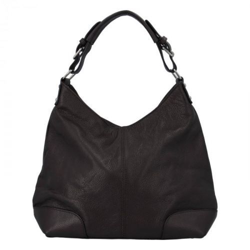 Kožená kabelka do ruky i přes rameno Lucia, tmavě hnědá