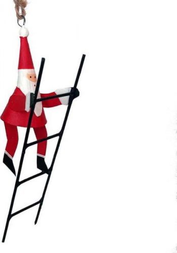 Vánoční závěsná dekorace G-Bork Santa With Ladder