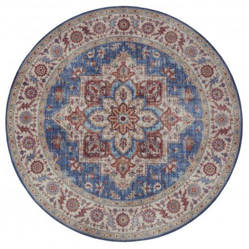 Nouristan - Hanse Home koberce Kusový koberec Asmar 104001 Jeans/Blue kruh - 160x160 (průměr) kruh cm Modrá