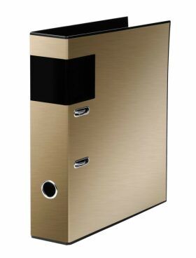 Pořadač A4 lamino páka 7cm metal zlatá