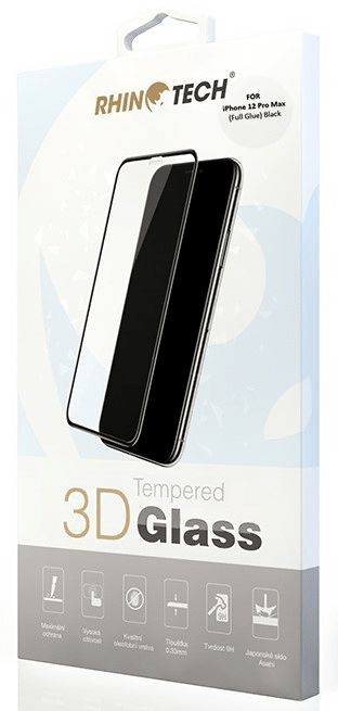 RhinoTech 2 Tvrzené ochranné 3D sklo pro Apple iPhone 12 Pro Max 6,7'' RT187