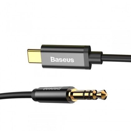 Kabel baseus usb typ c na 3,5mm jack, 1,2m, černá