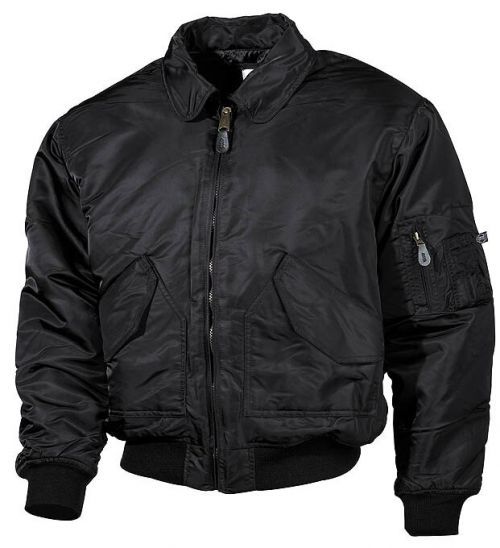 Bunda MFH® Flight Jacket CWU “Bomber“- černá (Barva: Černá, Velikost: L)