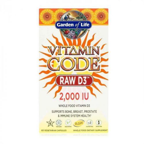 Garden of Life Vitamín D3 - RAW - 2000IU- 120 kapslí