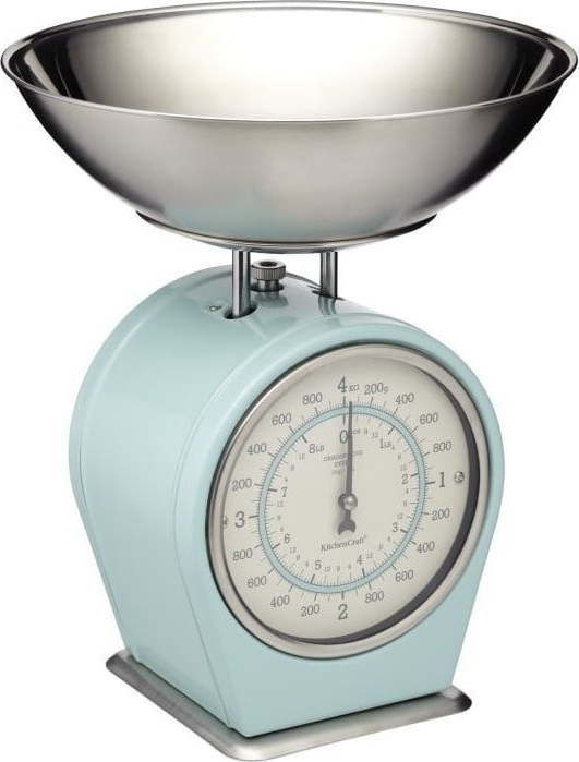 Modrá kuchyňská váha Kitchen Craft Living Nostalgia, nosnost 4 kg
