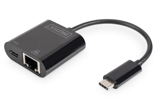 DIGITUS Professional USB Type-C™ Gigabit Ethernet adapter with Power Delivery support, DN-3027