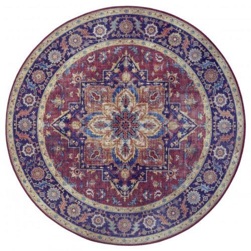 Nouristan - Hanse Home koberce Kusový koberec Asmar 104000 Plum/Red kruh - 160x160 (průměr) kruh cm Červená