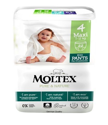 Ontex Group Natahovací plenkové kalhotky Moltex Pure & Nature Maxi 7-12 kg (22 ks)