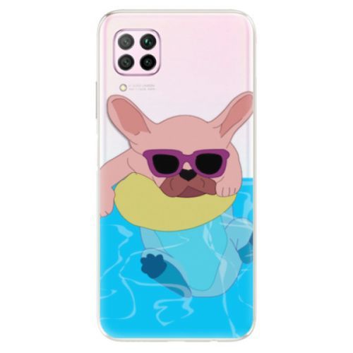 Odolné silikonové pouzdro iSaprio - Swimming Dog - Huawei P40 Lite