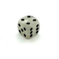 Chessex Šestistěnná kostka (K6) - perleťová (12 mm)