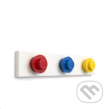 LEGO nástěnný věšák - červená, modrá, žlutá - LEGO