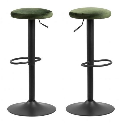 ACTONA Sada 2 ks − Barová židle Finch – zelená
