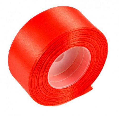 Stuha saténová 38 mm/32m - červená - 601355