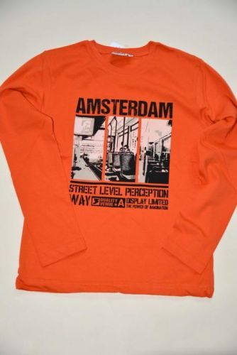 Wendee tričko chlapecké s dlouhým rukávem, Wendee, ozfb101643-1, oranžová