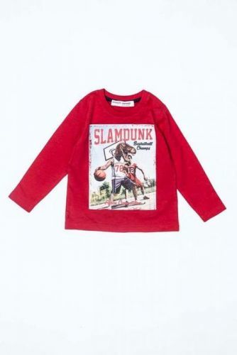 Minoti Tričko chlapecké s dlouhým rukávem, Minoti, EAST 7, červená