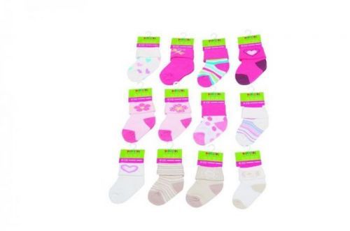 Pidilidi Kojenecké ponožky dívčí  12 pack (0 až 6m), Pidilidi, PD500, holka