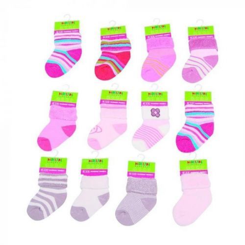 Pidilidi Kojenecké ponožky dívčí froté (0 až 6m), Pidilidi, PD507, holka