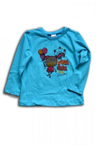 Wendee tričko dívčí, dlouhý rukáv, Wendee, OZKB102579-0, tyrkysová