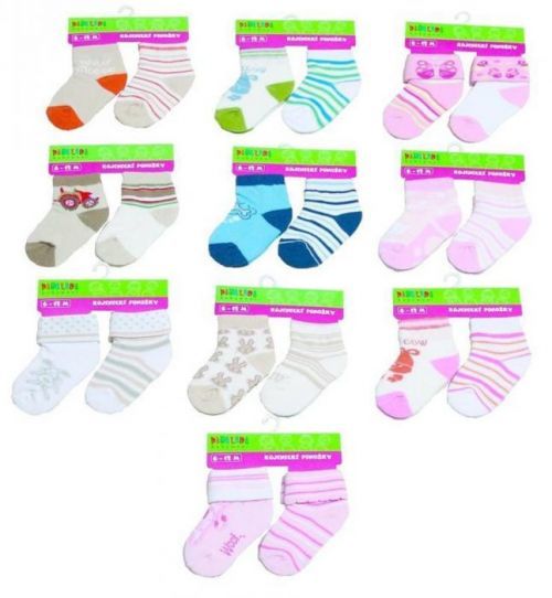Pidilidi kojenecké ponožky  (0 až 12m), Pidilidi, PD114, mix