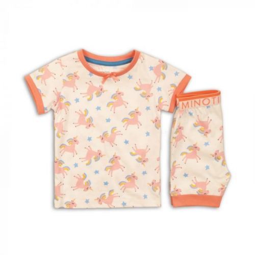 Minoti Pyžamo dívčí krátké, Minoti, PYJA 28, bílá