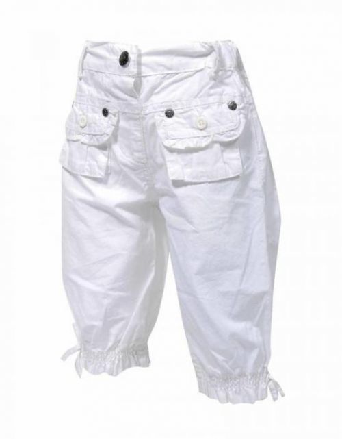 Pidilidi Kalhoty  3/4 dívčí, Pidilidi, PD852, bílá