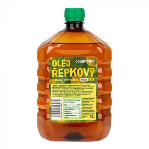 Olej řepkový omega 3 a 6 1 l COUNTRY LIFE