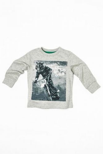 Minoti Tričko chlapecké s dlouhým rukávem, Minoti, CROSS 7, šedá