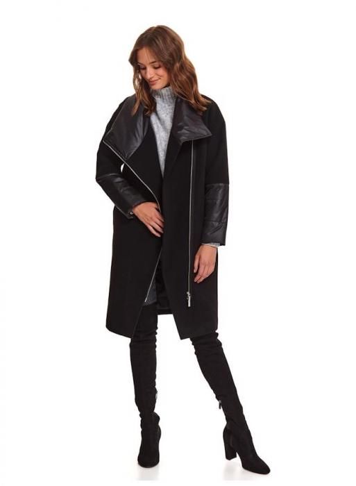Kabát s asymetrickým zipem