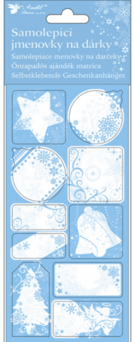 Anděl Samolepicí jmenovky na dárky 10 x 28 cm - 10 ks - 10655