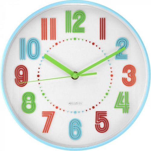 Plastvé nástěnné hodiny s barevnými číslicemi E01.4047 E01.4047.31