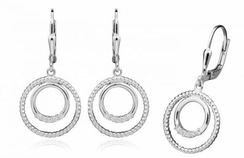 Silver Cat Módní kruhové náušnice se zirkony SC390