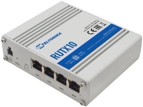 TELTONIKA RUTX10 Advanced VPN Router, 4x GbE, Industrial Box, 802.11ac Wi-Fi, RUTX10000000
