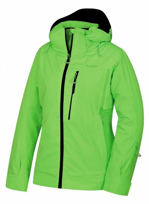 Husky  Montry L M, neonově zelená Dámská lyžařská bunda