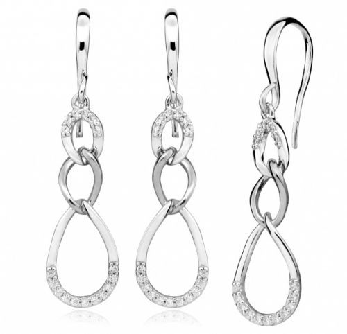 Silver Cat Elegantní náušnice se zirkony SC438