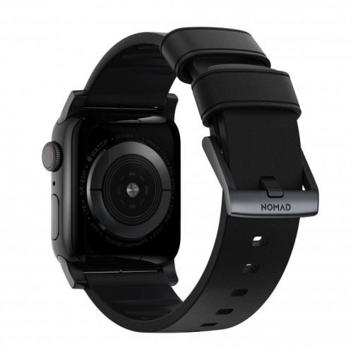 Kožený pásek / řemínek pro Apple Watch 42mm / 44mm - Nomad, Active Pro Black Black