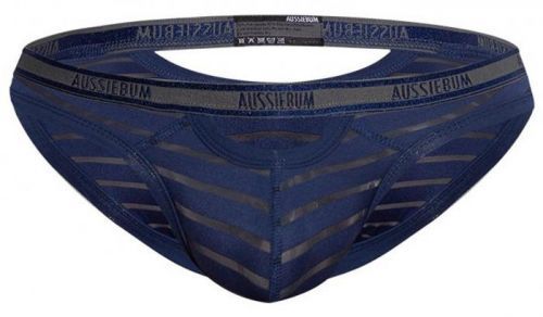 AussieBum SKLADEM ★ Elegantní poloprůhledné slipy AussieBum JACK Navy Barva: Modrá, Velikost: S