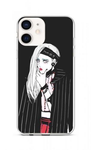 Kryt TopQ iPhone 12 mini silikon Dark Girl 53252