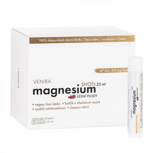 VENIRA magnesium shots, balení 20 ampulí, lesní plody