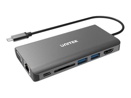 Unitek D1019A uHUB O8+ 8v1 USB-C 3.1 with Power Delivery 100W, D1019A