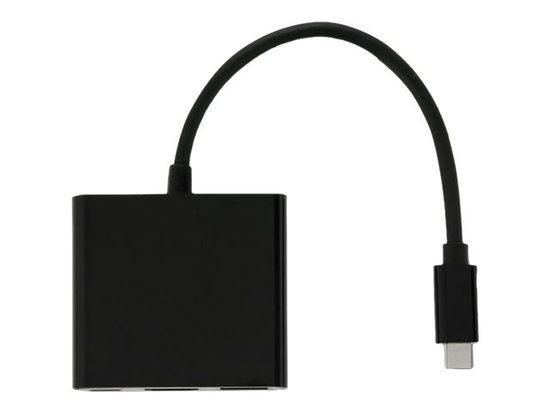 QOLTEC 50430 Qoltec adaptér USB 3.1 typC Samec / HDMI AF + USB AF + USB 3.1 typC černá