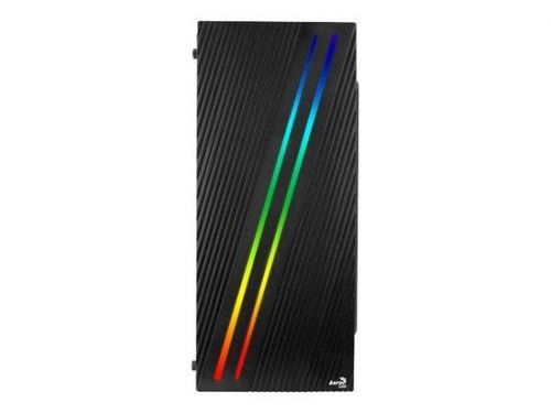 Aerocool PC skříň ATX STREAK RGB USB 3.0 - DOUBLE RGB STRIP 1x80mm FAN Černá, AEROPGSSTREAK-A-BKRG