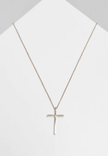 Big Basic Cross Necklace - gold